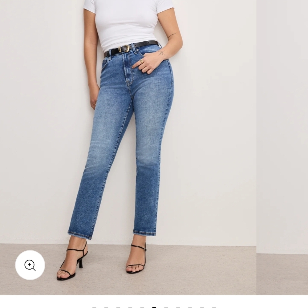 Good American Always Fits Good Legs Straight Leg Jeans (Size 14-18).